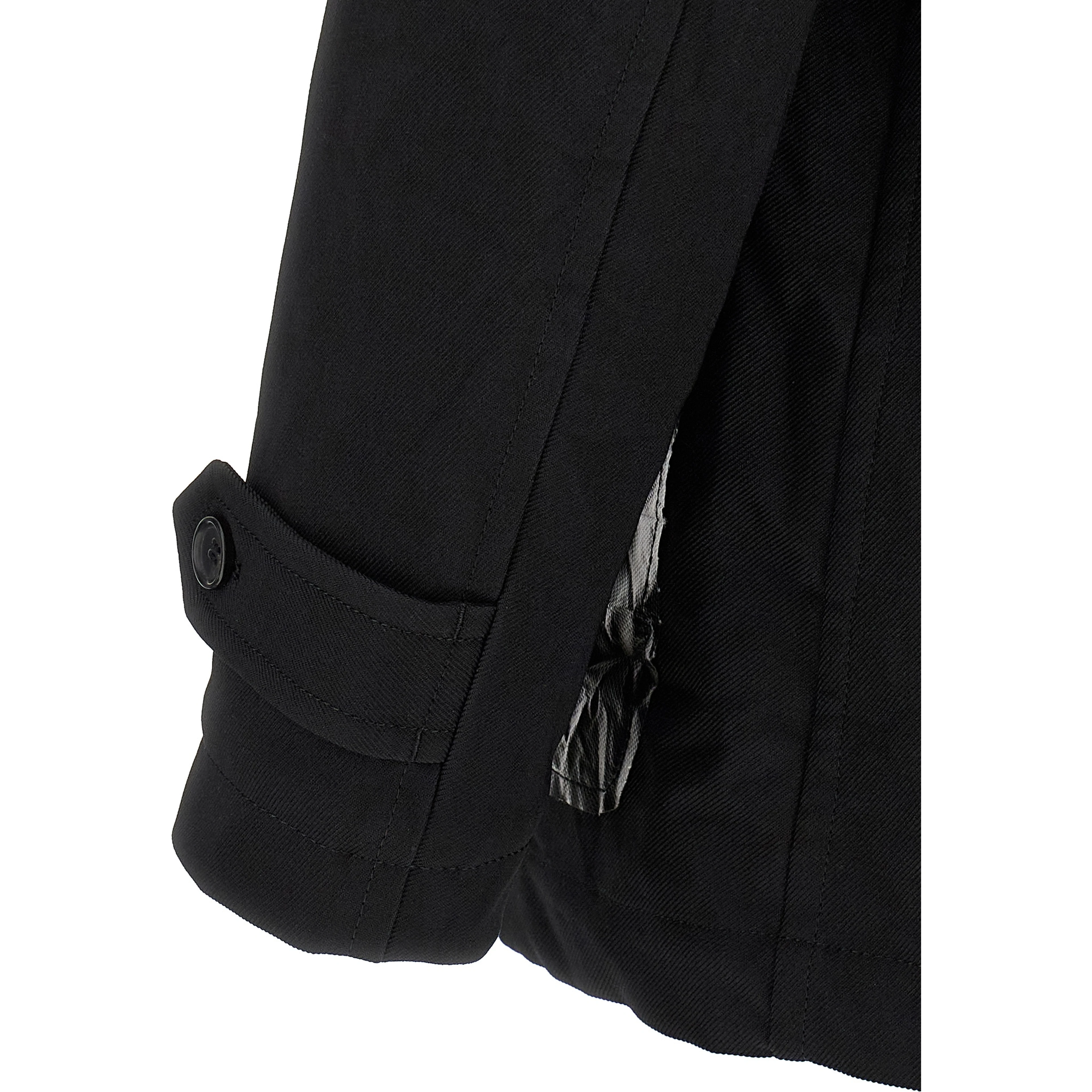 Black Polyester Coat