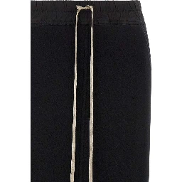 Black Cotton Mini Skirt