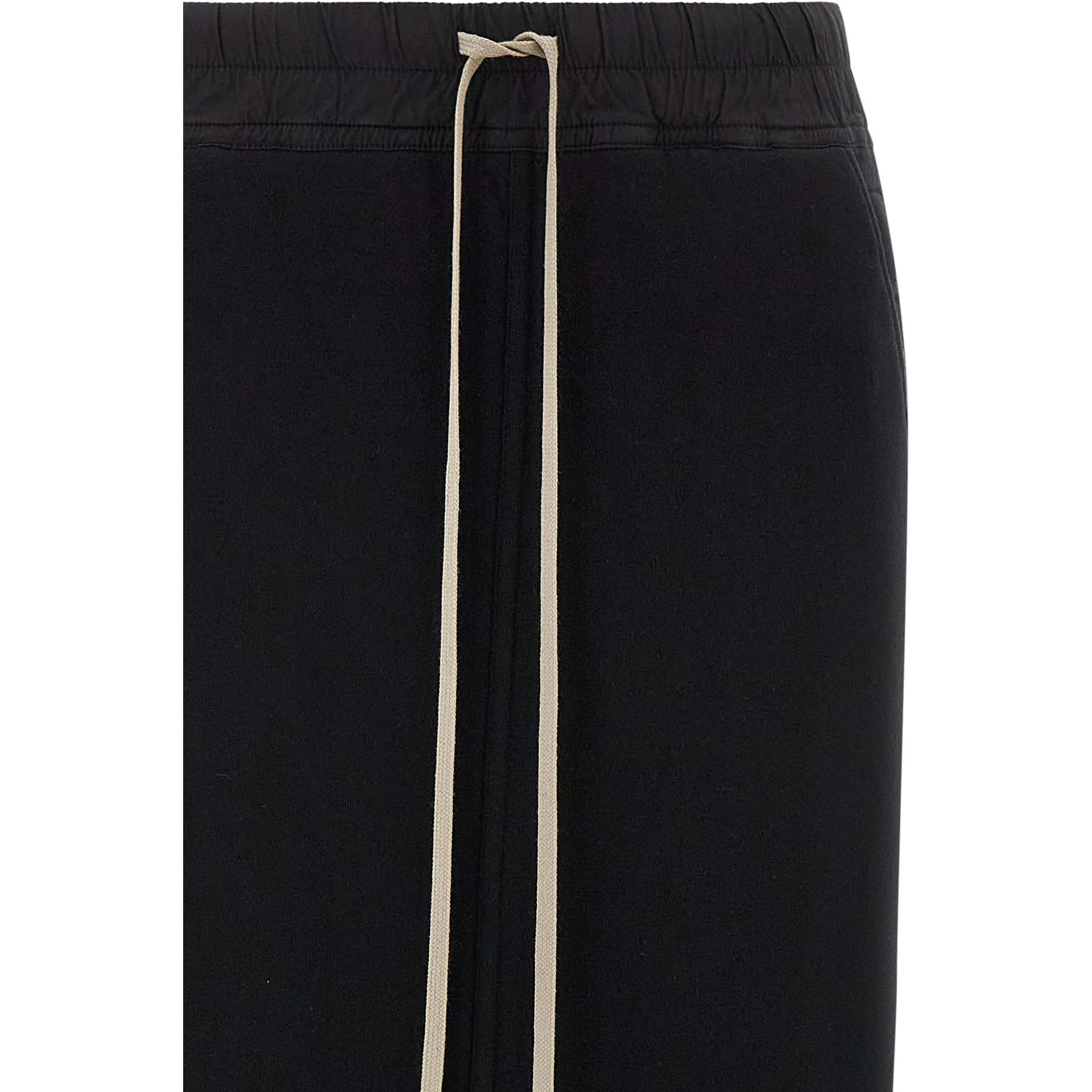 Black Cotton Mini Skirt