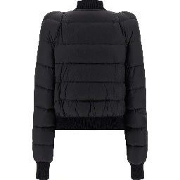 Black Nylon Bomber