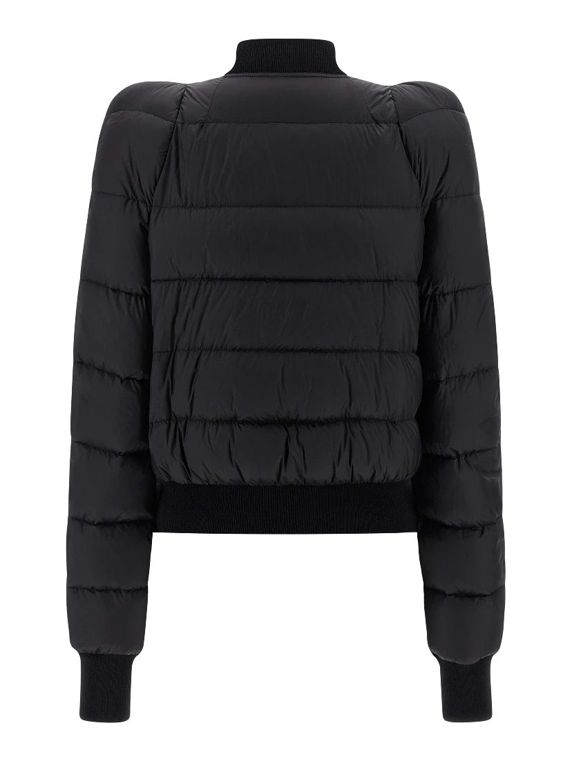 Black Nylon Bomber