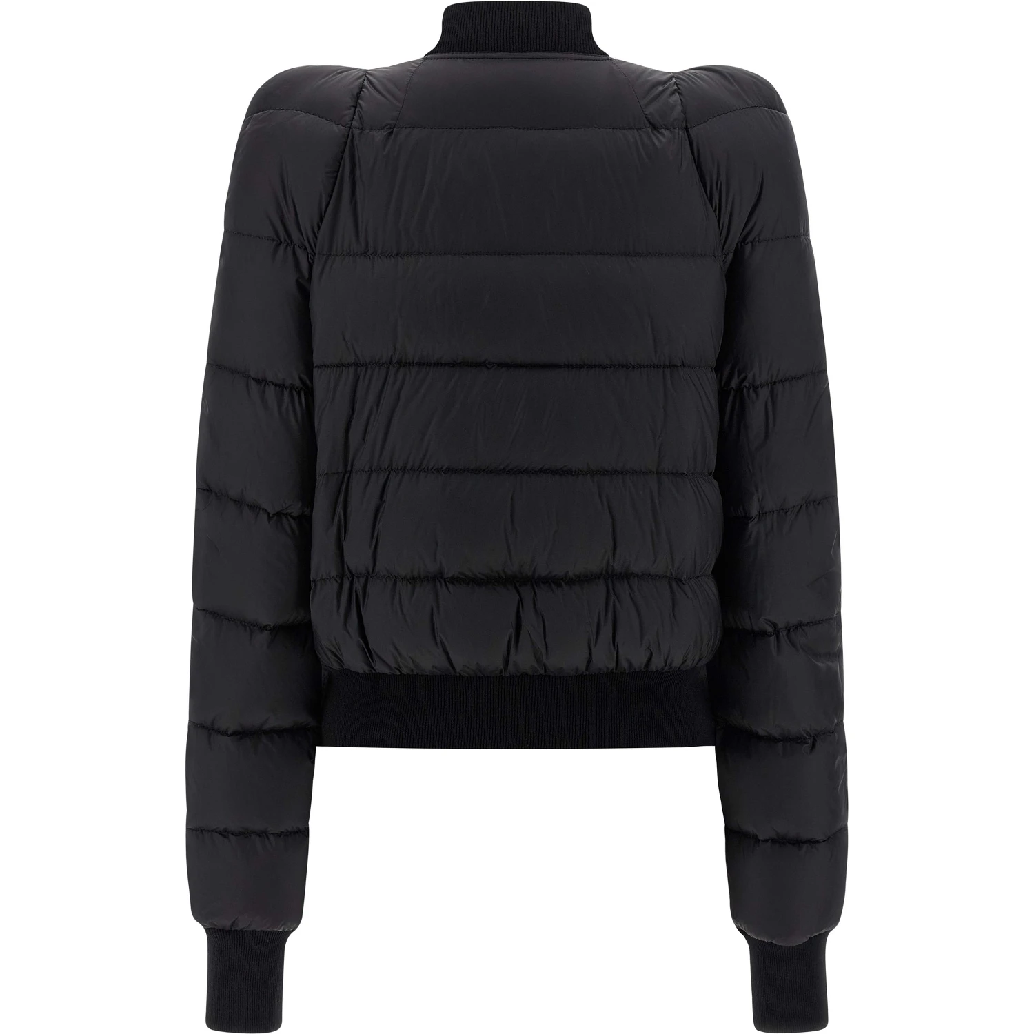 Black Nylon Bomber