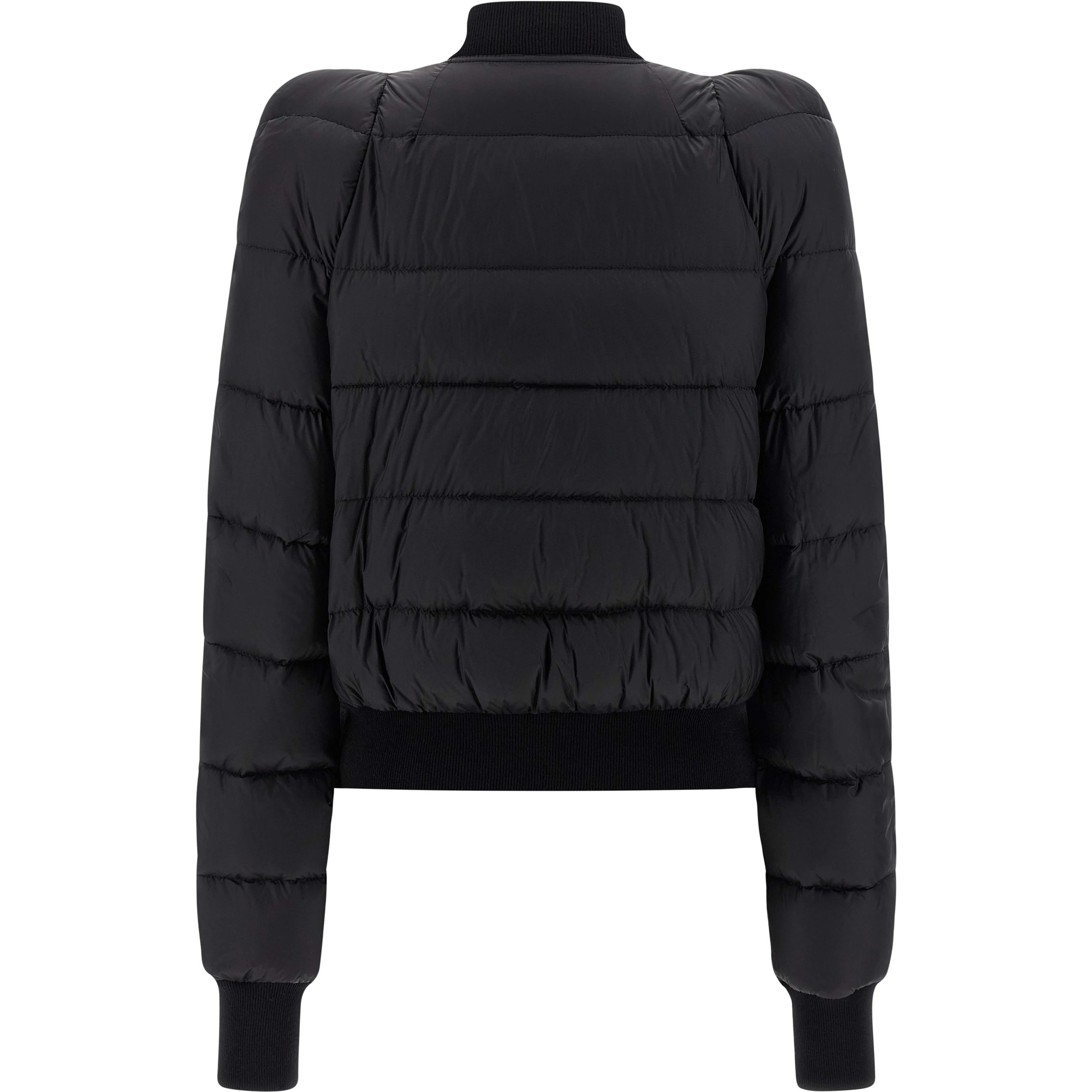 Black Nylon Bomber