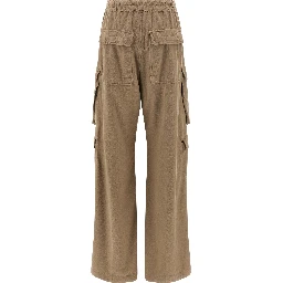 Beige Cotton Cargo Pants
