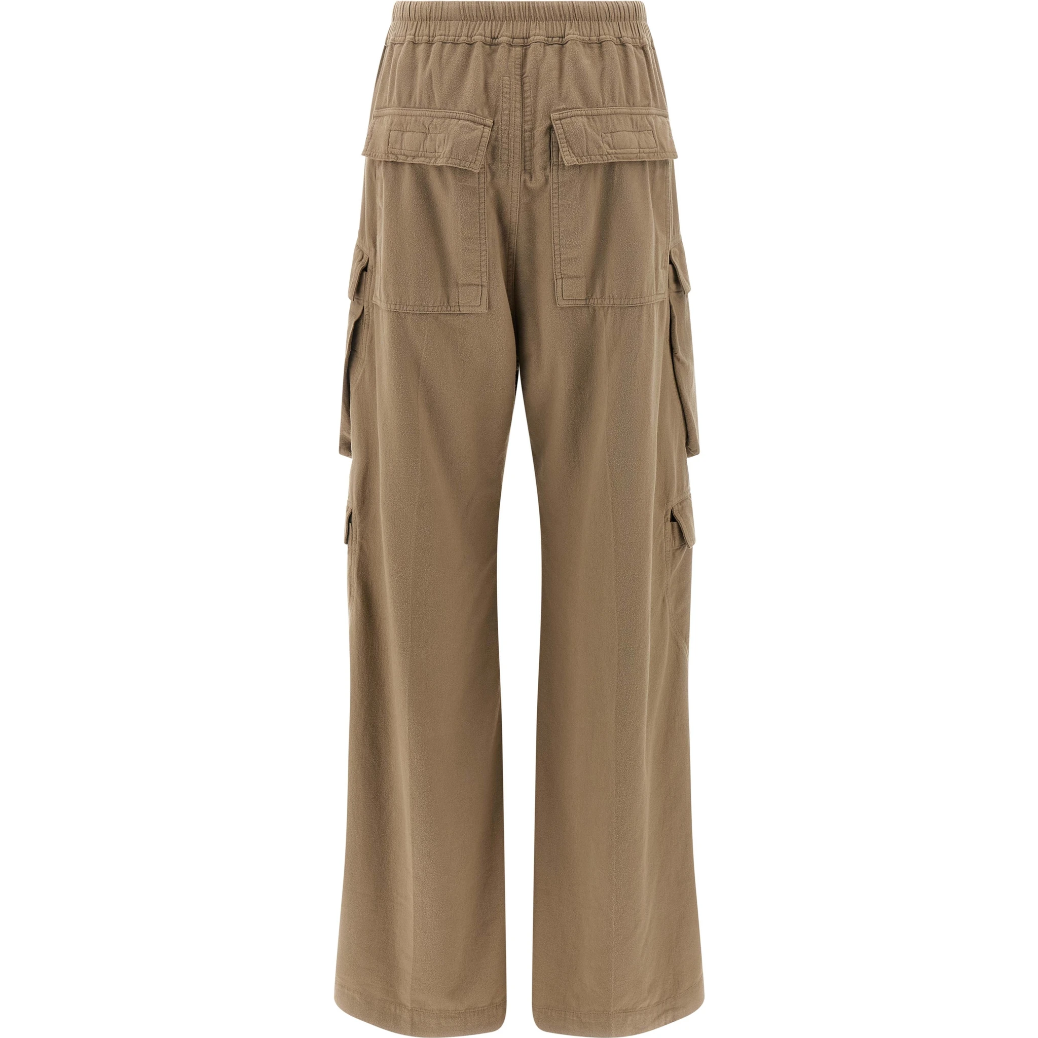 Beige Cotton Cargo Pants