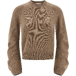 Beige Virgin Wool Cardigan