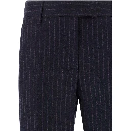 Blue Virgin Wool Dress Pants