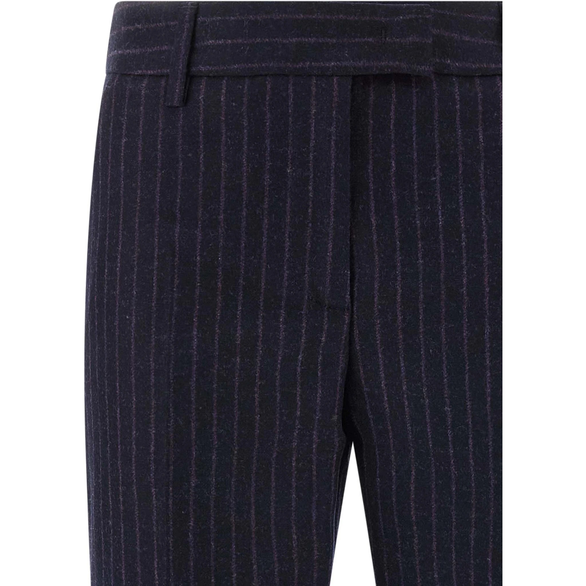 Blue Virgin Wool Dress Pants