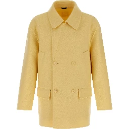 Bicolor Virgin Wool Coat