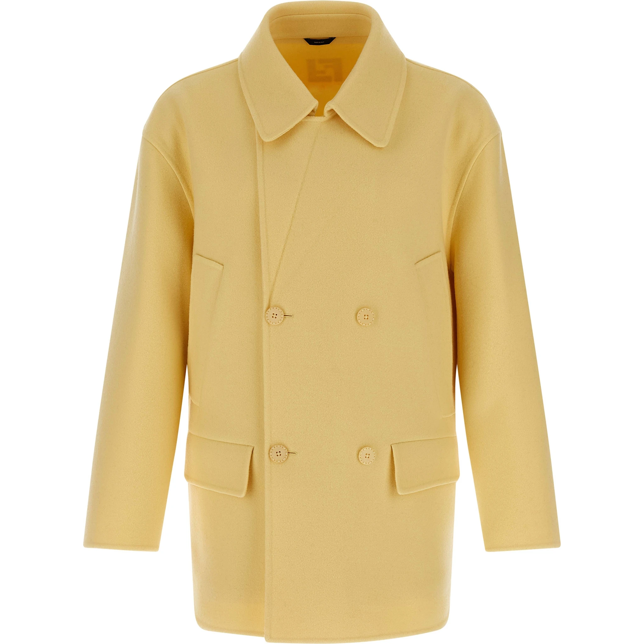 Bicolor Virgin Wool Coat