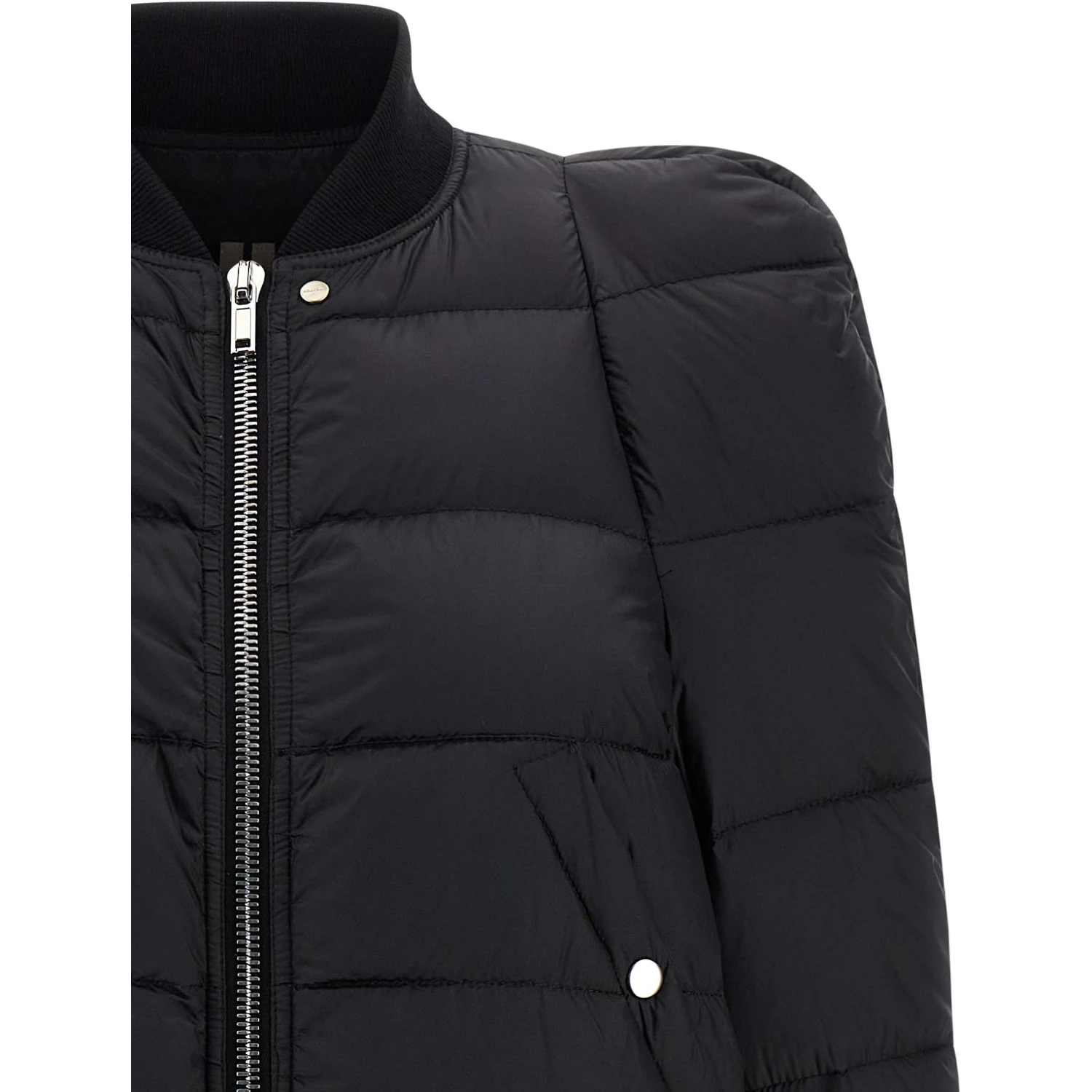 Black Nylon Bomber