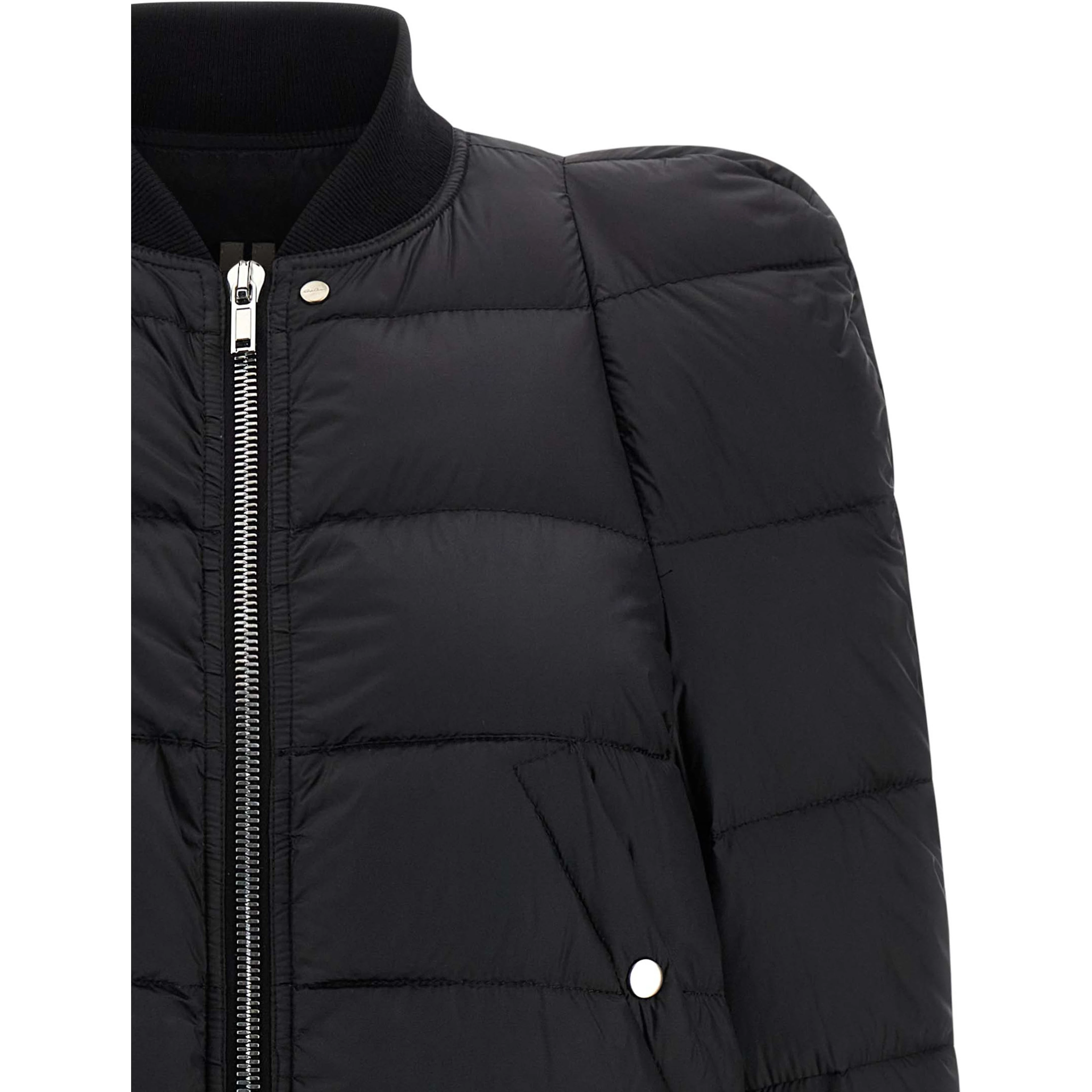 Black Nylon Bomber