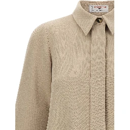 Beige Triacetate Blouse