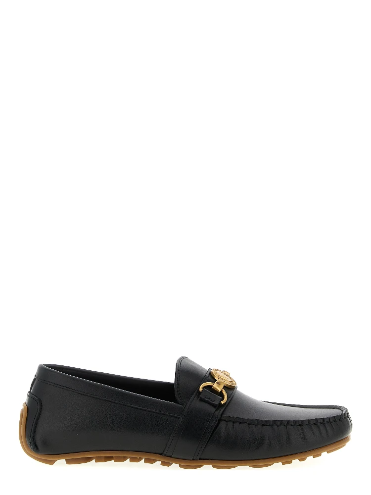 Black Leather Slip-On Loafers