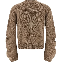 Beige Virgin Wool Cardigan