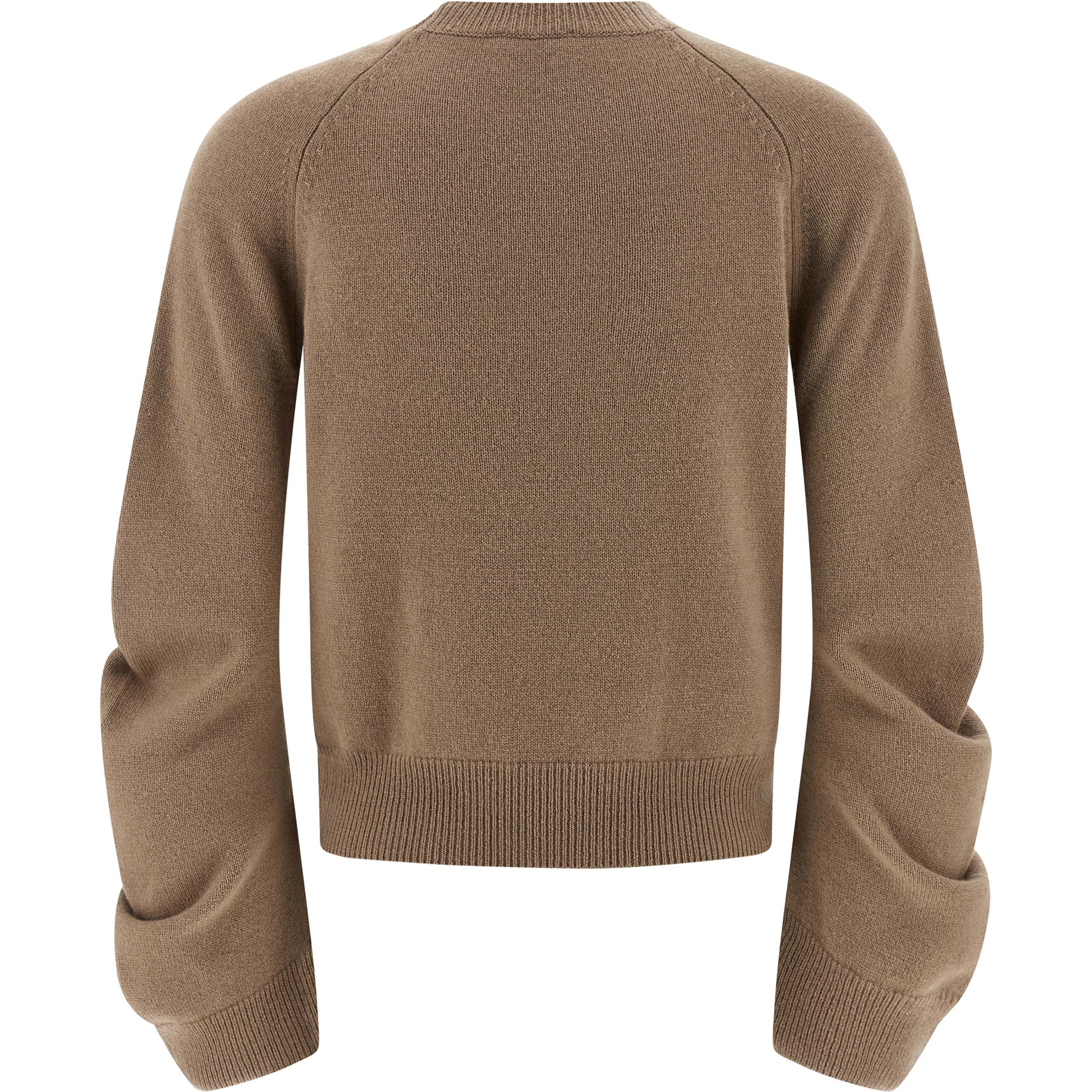 Beige Virgin Wool Cardigan