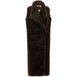 Brown Polyester Coat