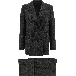 Gray Viscose Two-Piece Suit