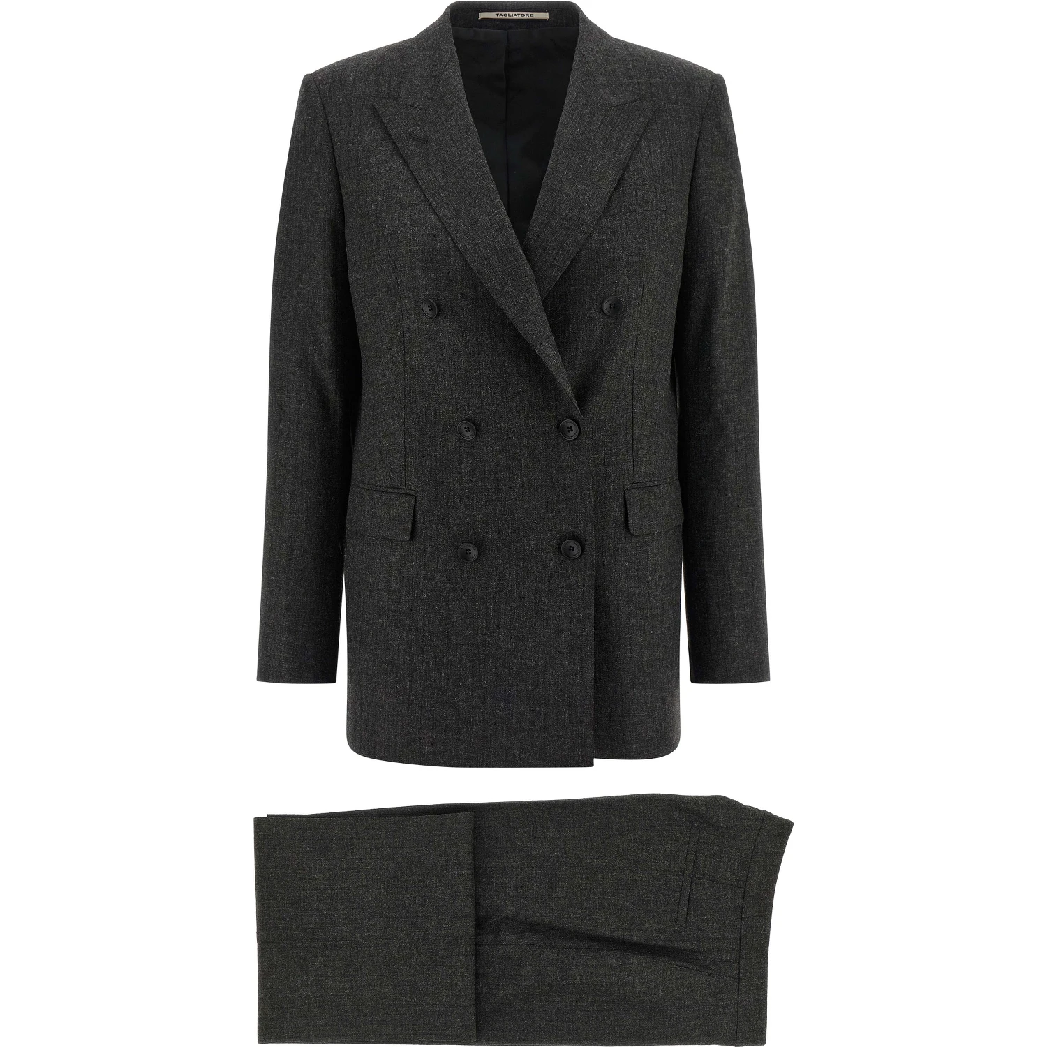 Gray Viscose Two-Piece Suit
