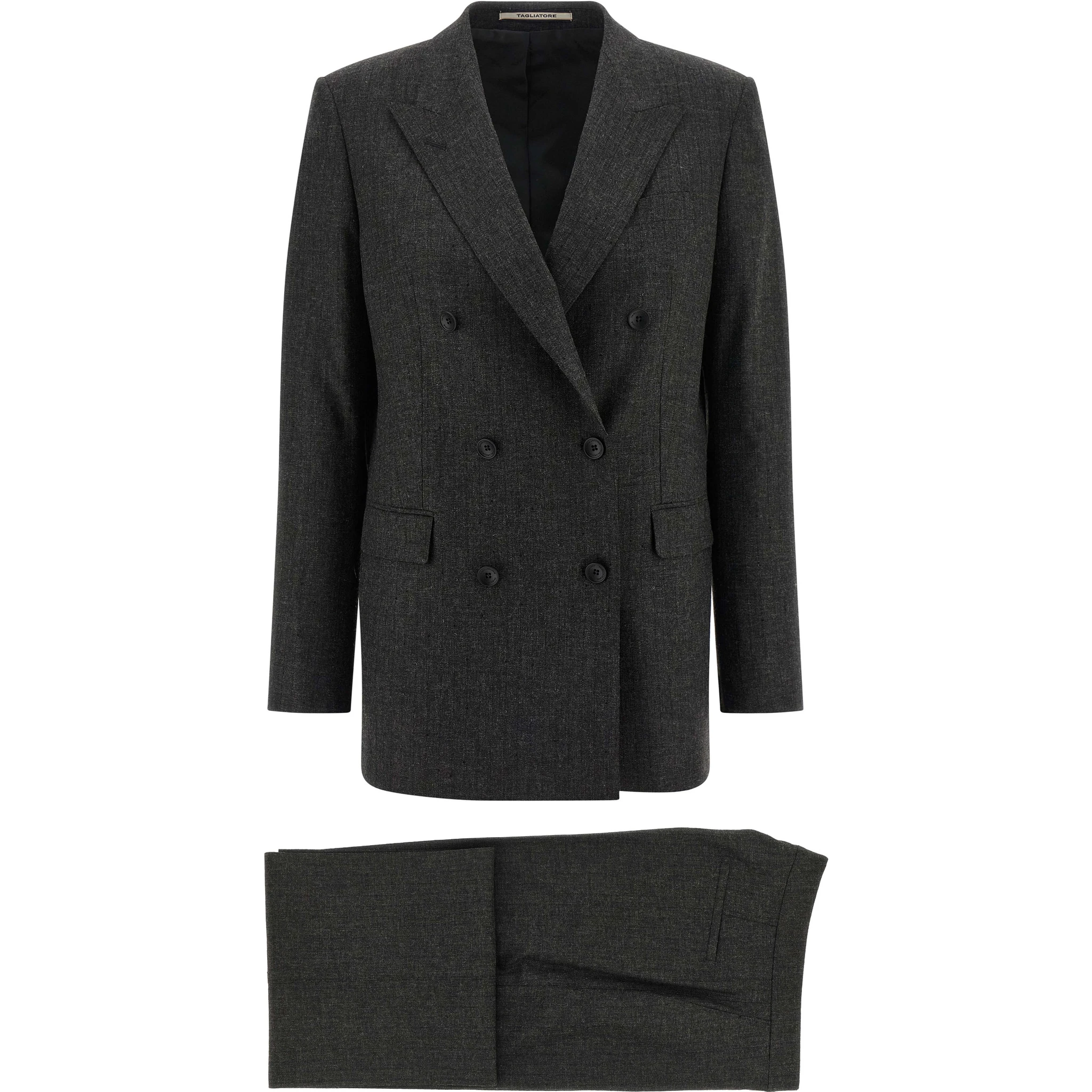 Gray Viscose Two-Piece Suit
