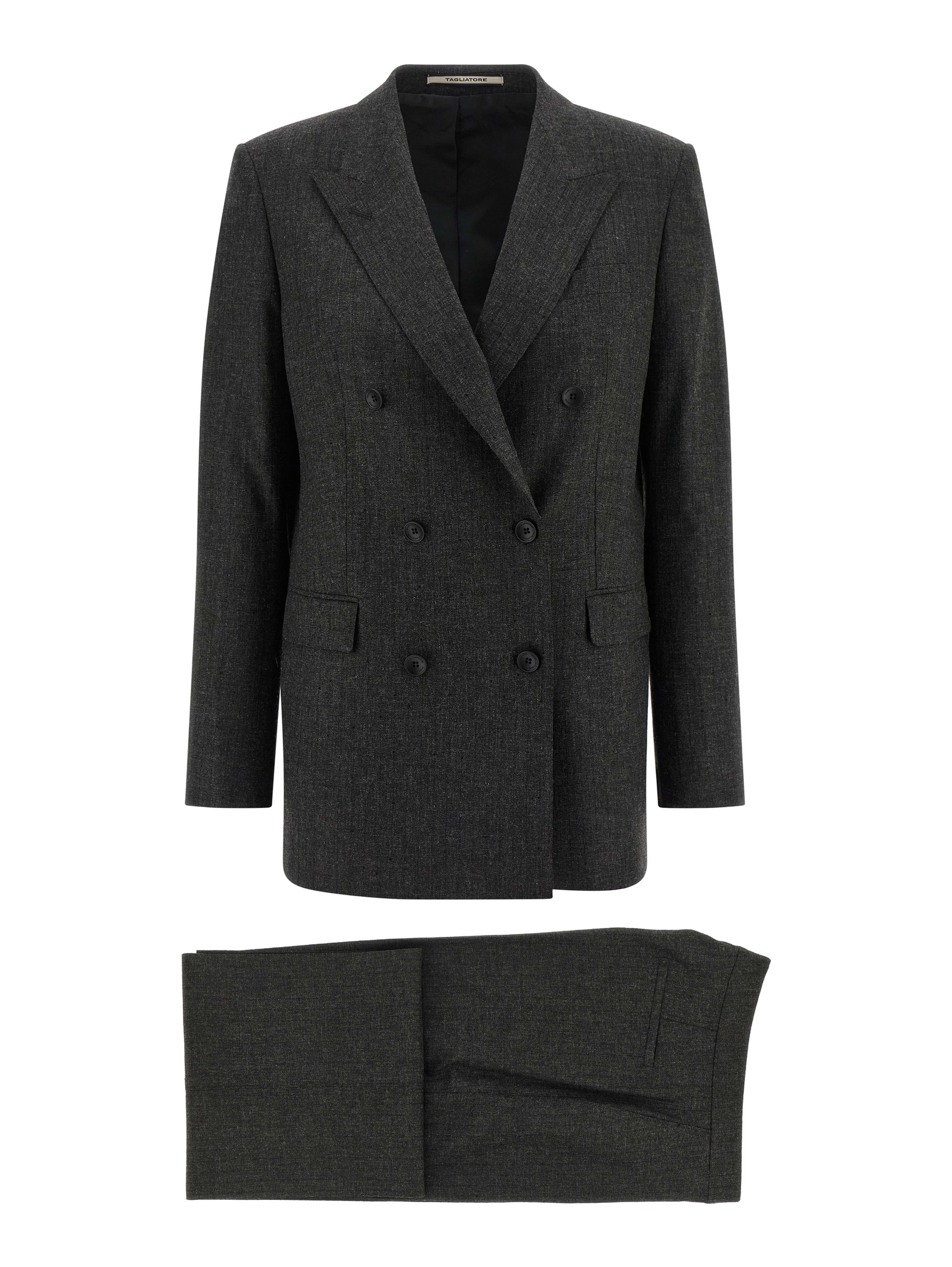 Gray Viscose Two-Piece Suit