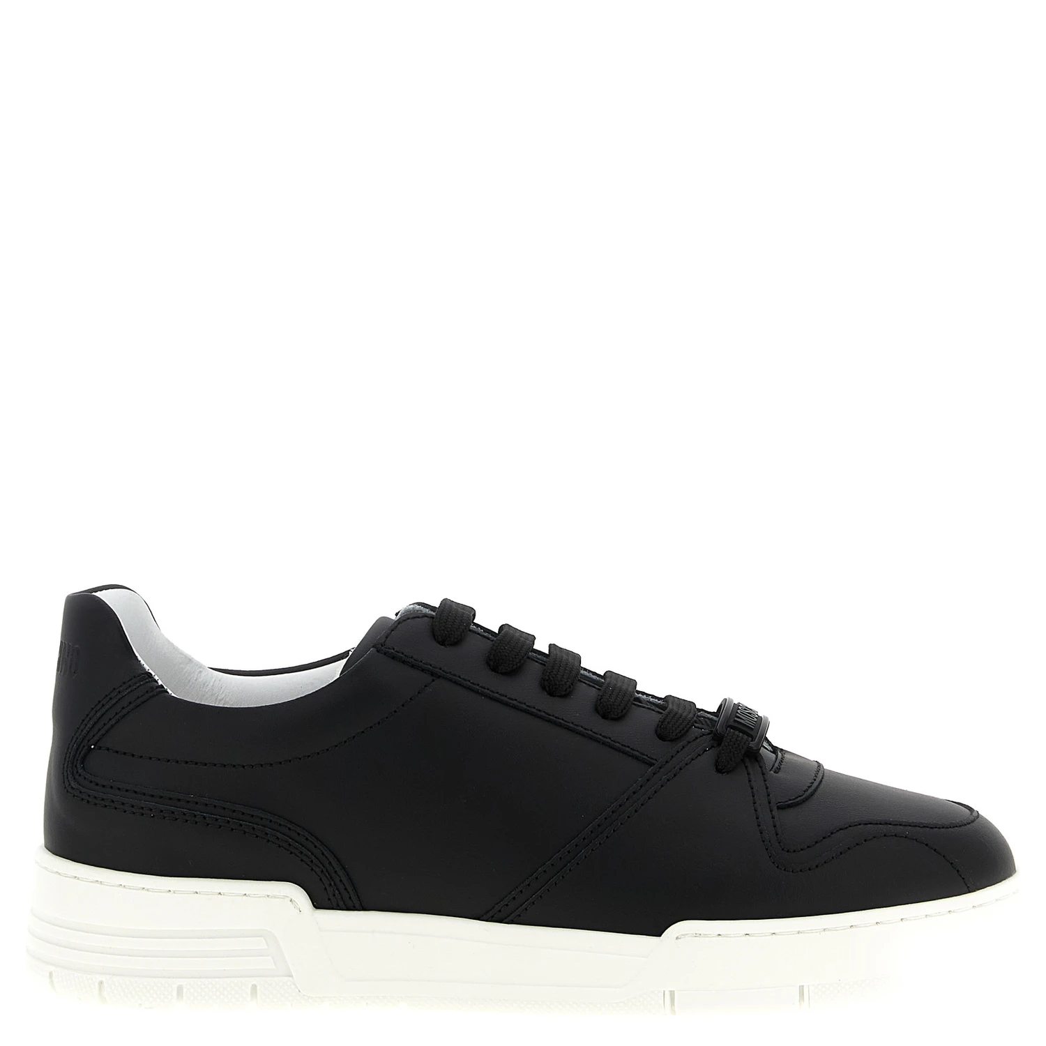 Black Leather Low Top Sneakers