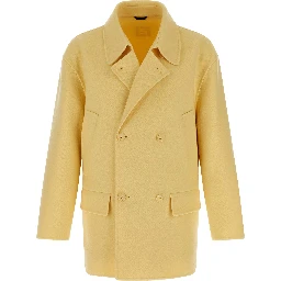 Bicolor Virgin Wool Coat