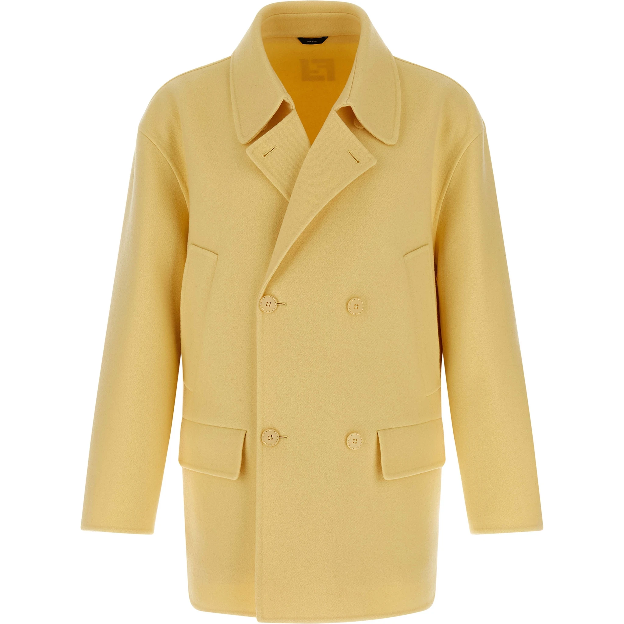 Bicolor Virgin Wool Coat
