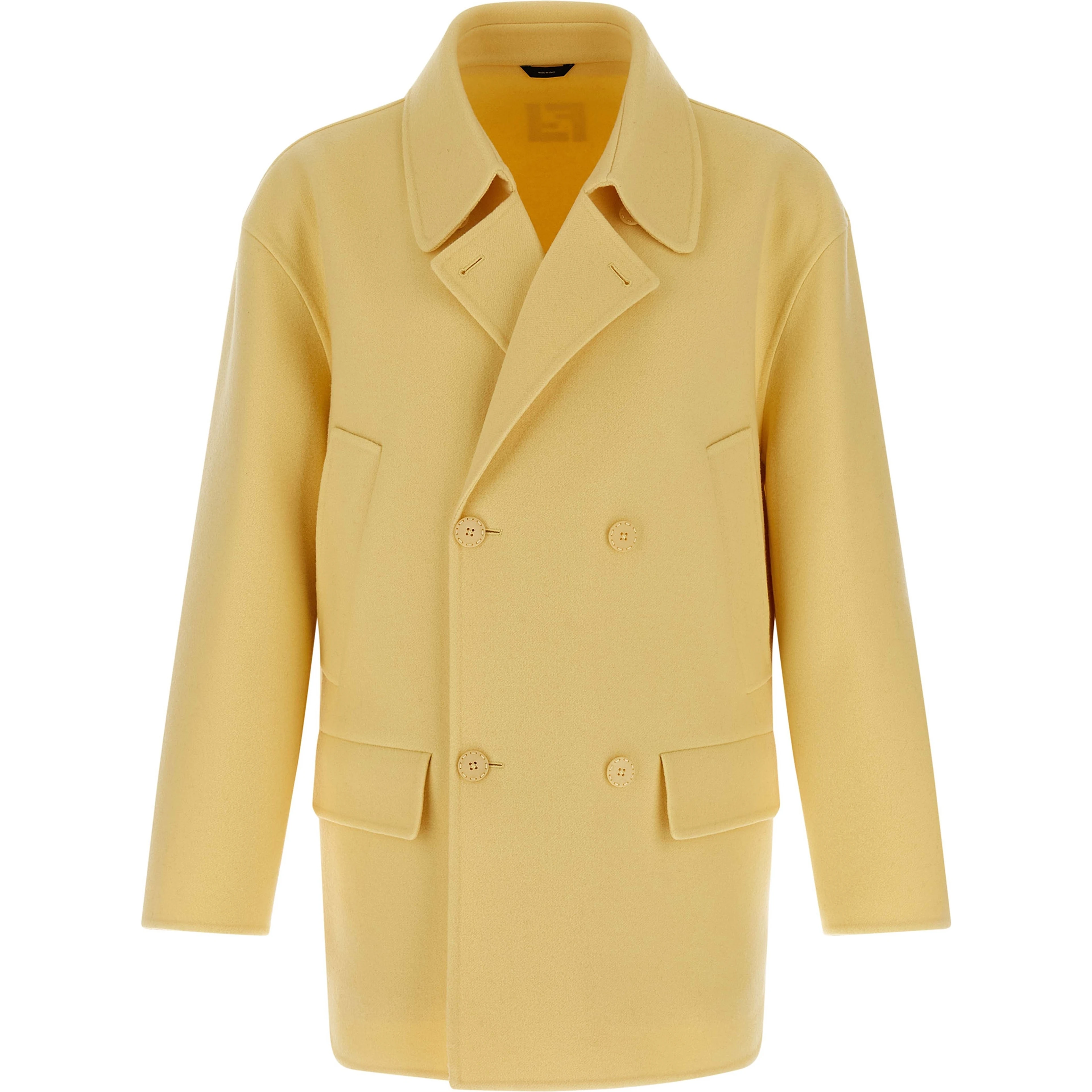Bicolor Virgin Wool Coat