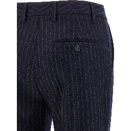 Blue Virgin Wool Dress Pants