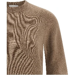 Beige Virgin Wool Cardigan