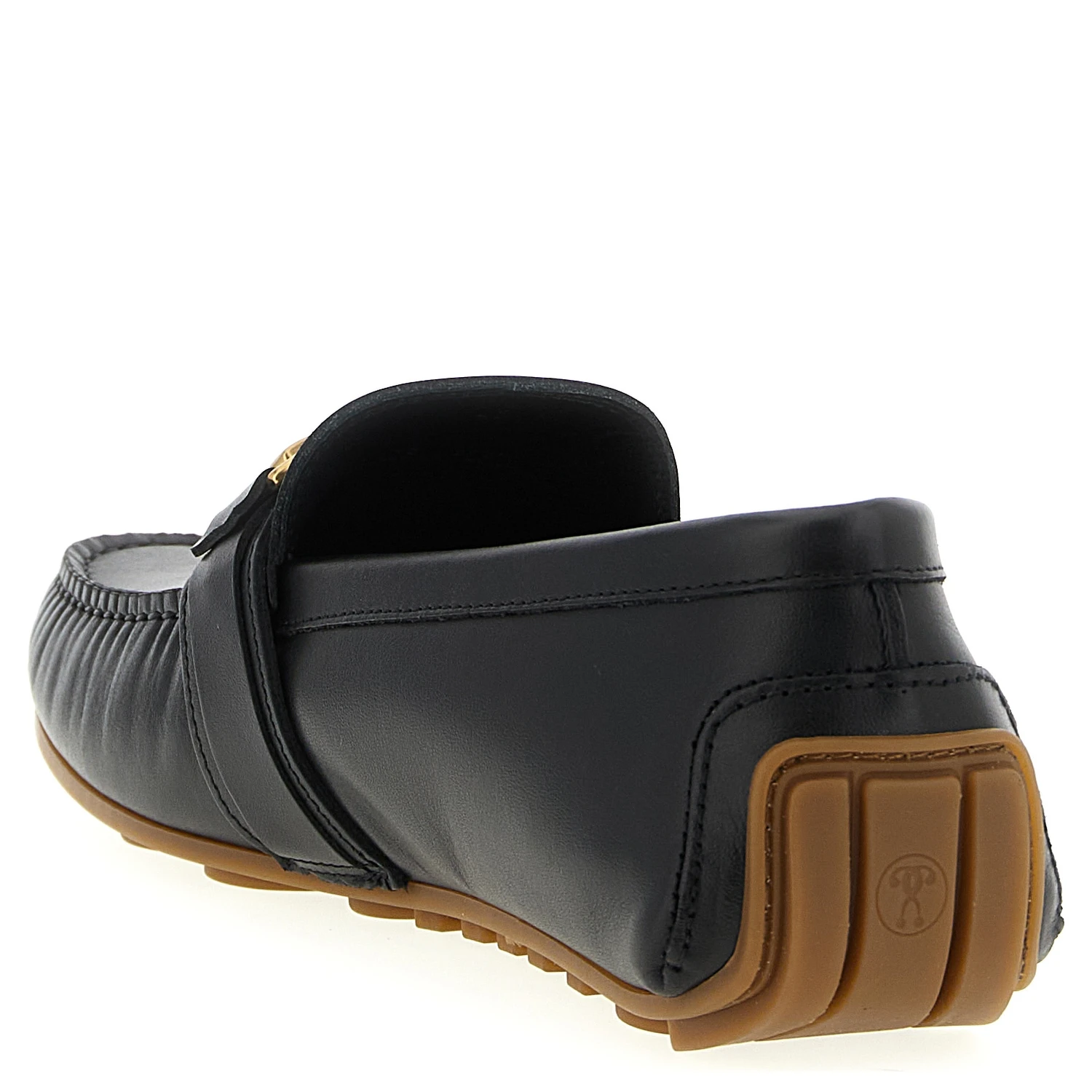 Black Leather Slip-On Loafers