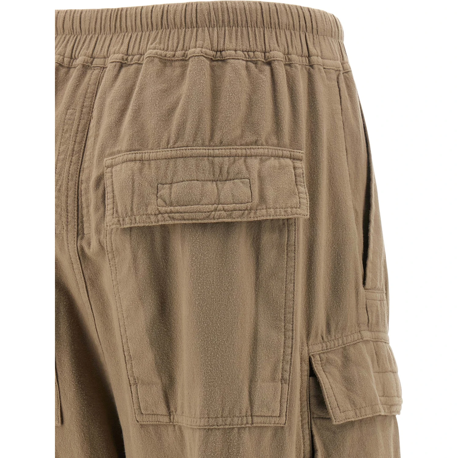 Beige Cotton Cargo Pants