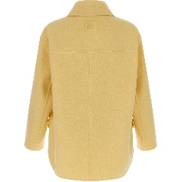 Bicolor Virgin Wool Coat