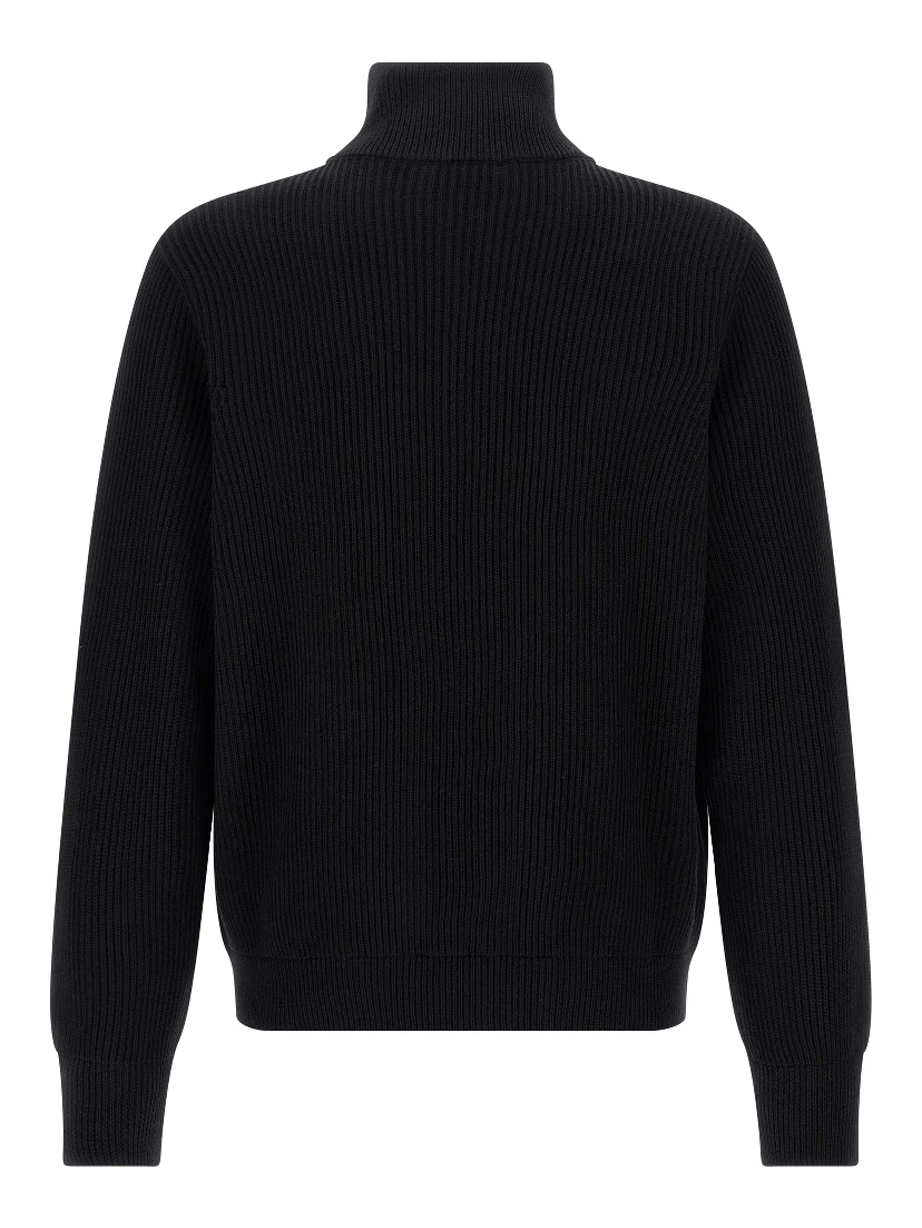 Black Merino Wool Cardigan