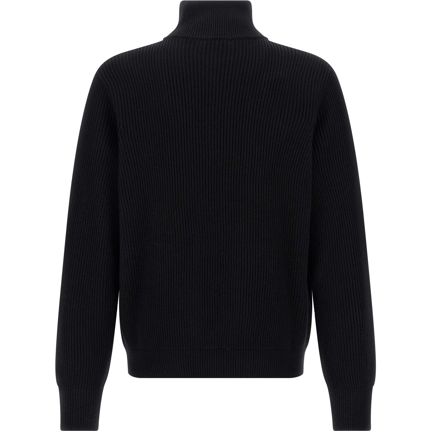 Black Merino Wool Cardigan