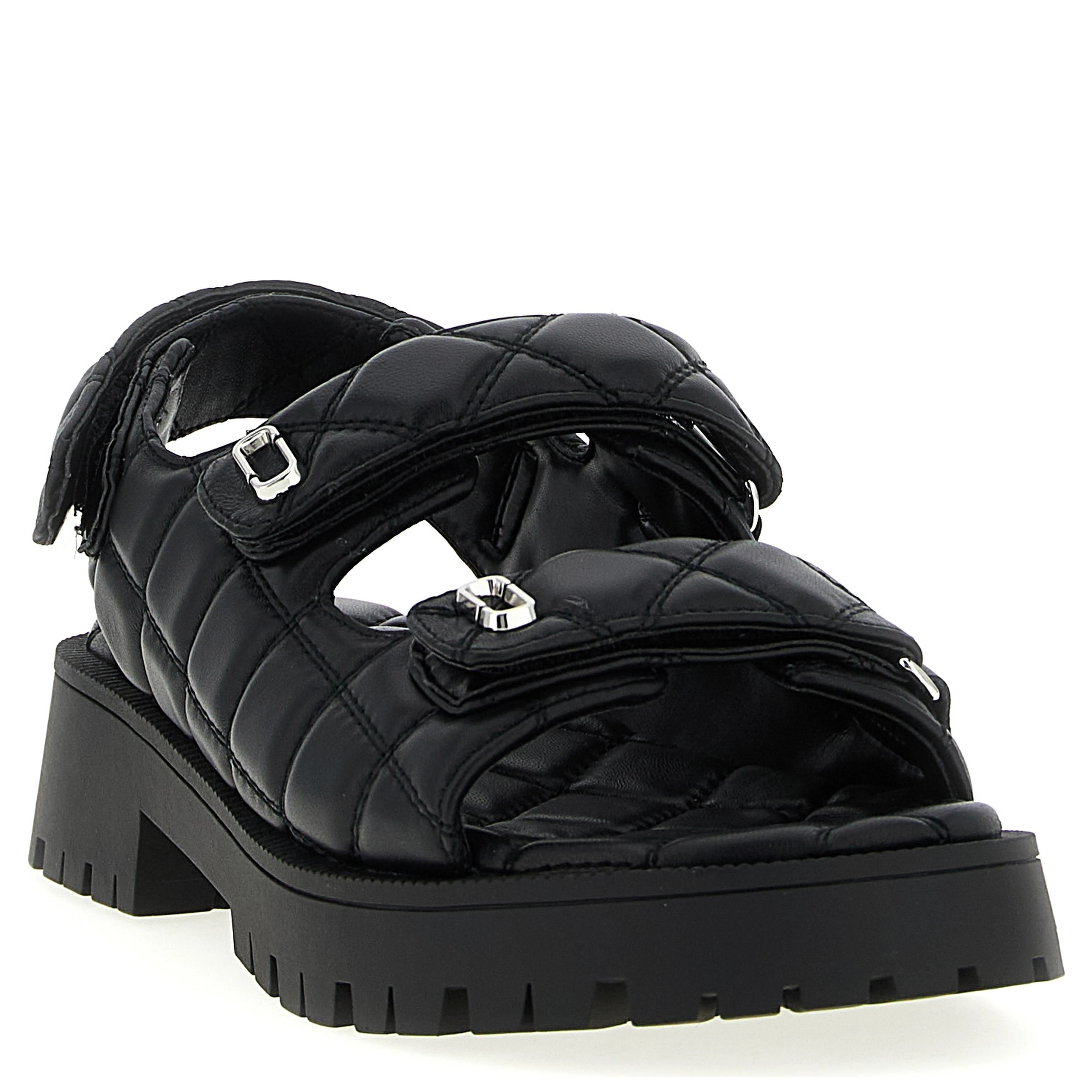 Black Lamb Leather Mid Heel Pumps