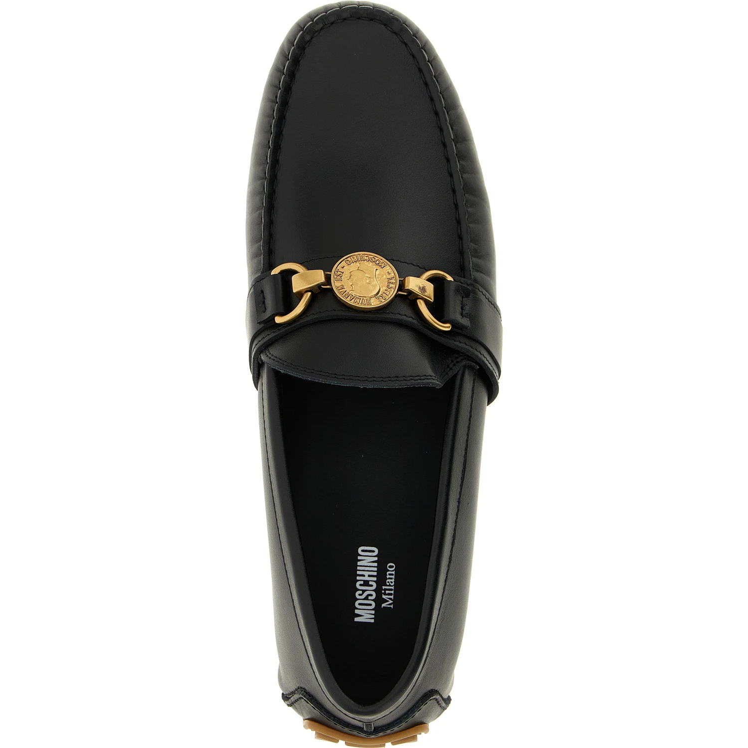 Black Leather Slip-On Loafers
