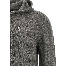 Gray Virgin Wool Cardigan
