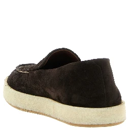 Brown Leather Slip-On Loafers