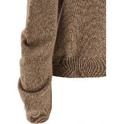 Beige Virgin Wool Cardigan