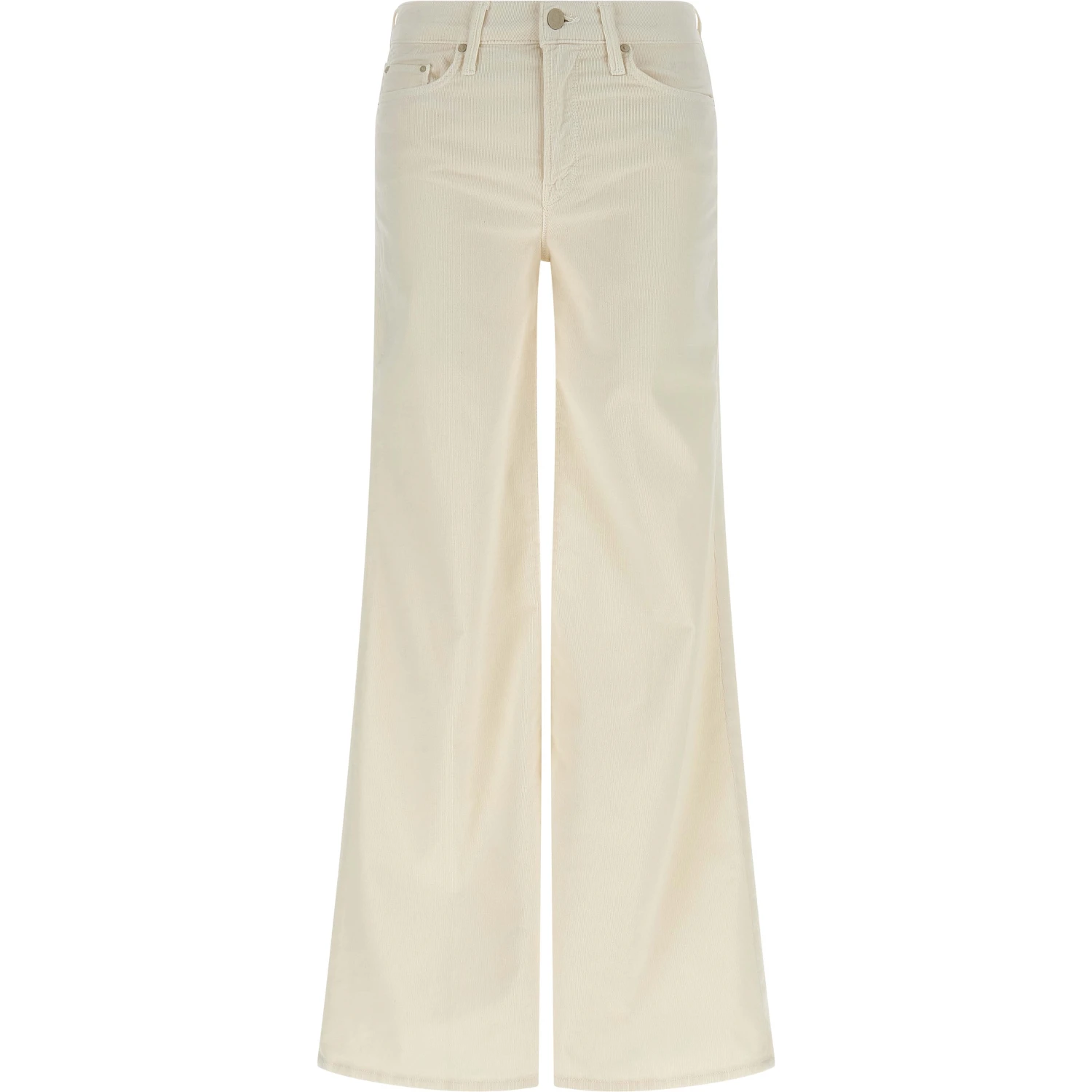 White Cotton Flared Pants