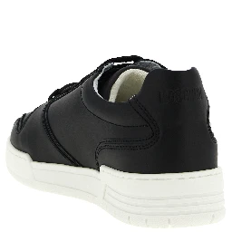 Black Leather Low Top Sneakers