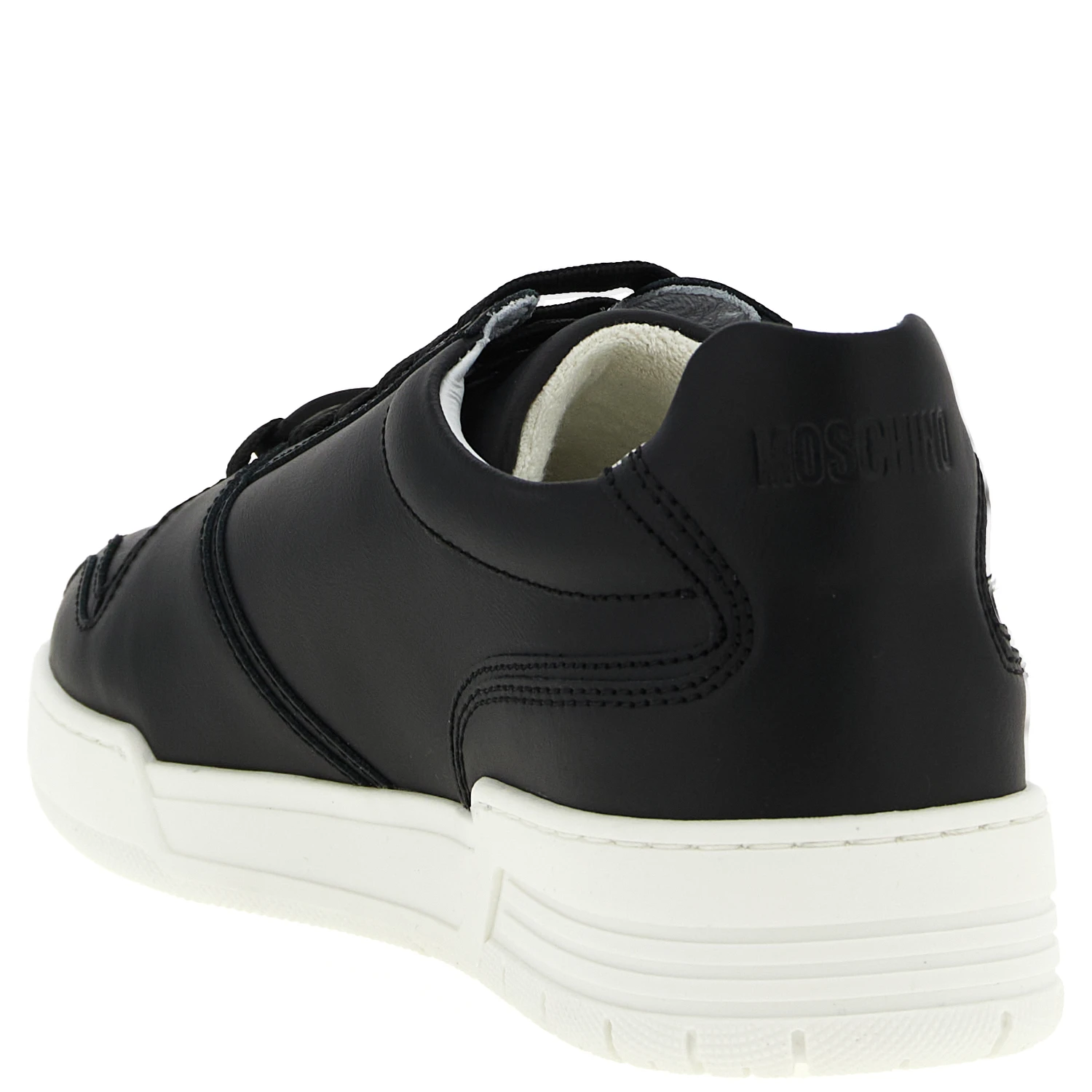 Black Leather Low Top Sneakers