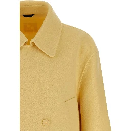 Bicolor Virgin Wool Coat