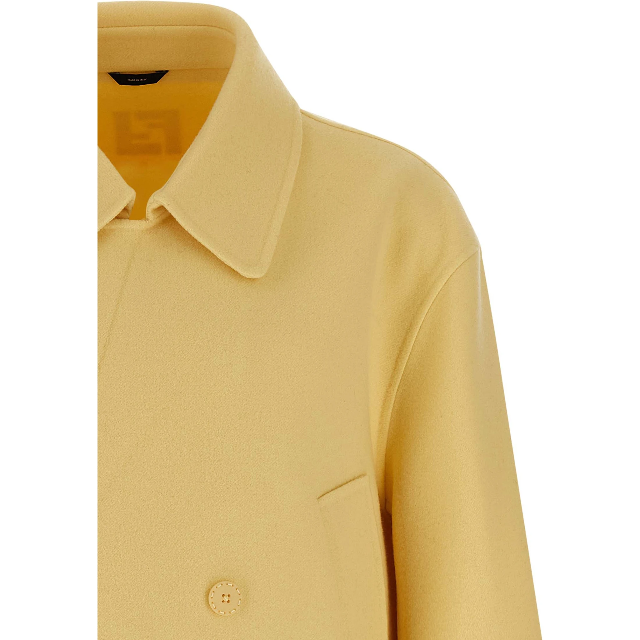 Bicolor Virgin Wool Coat