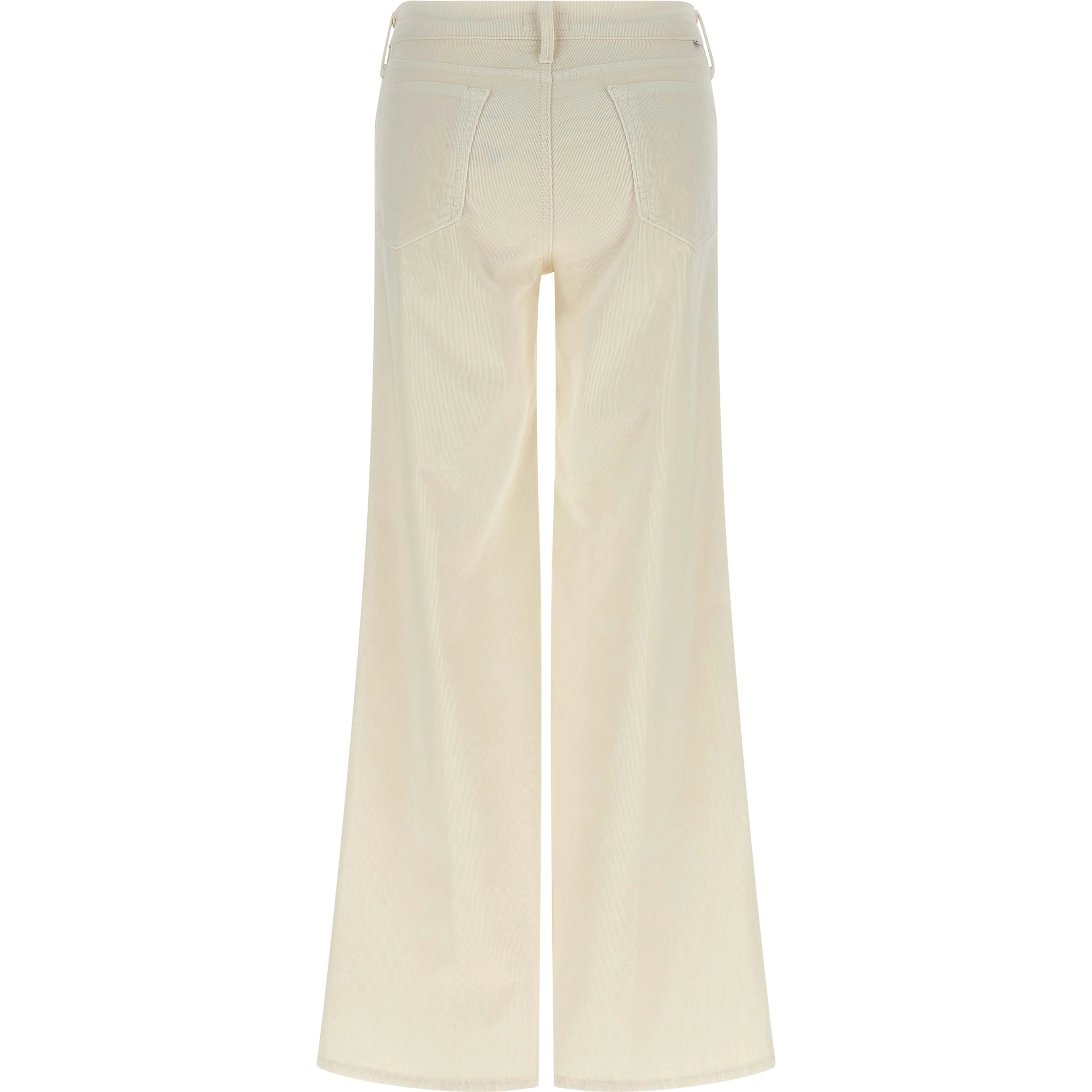 White Cotton Flared Pants