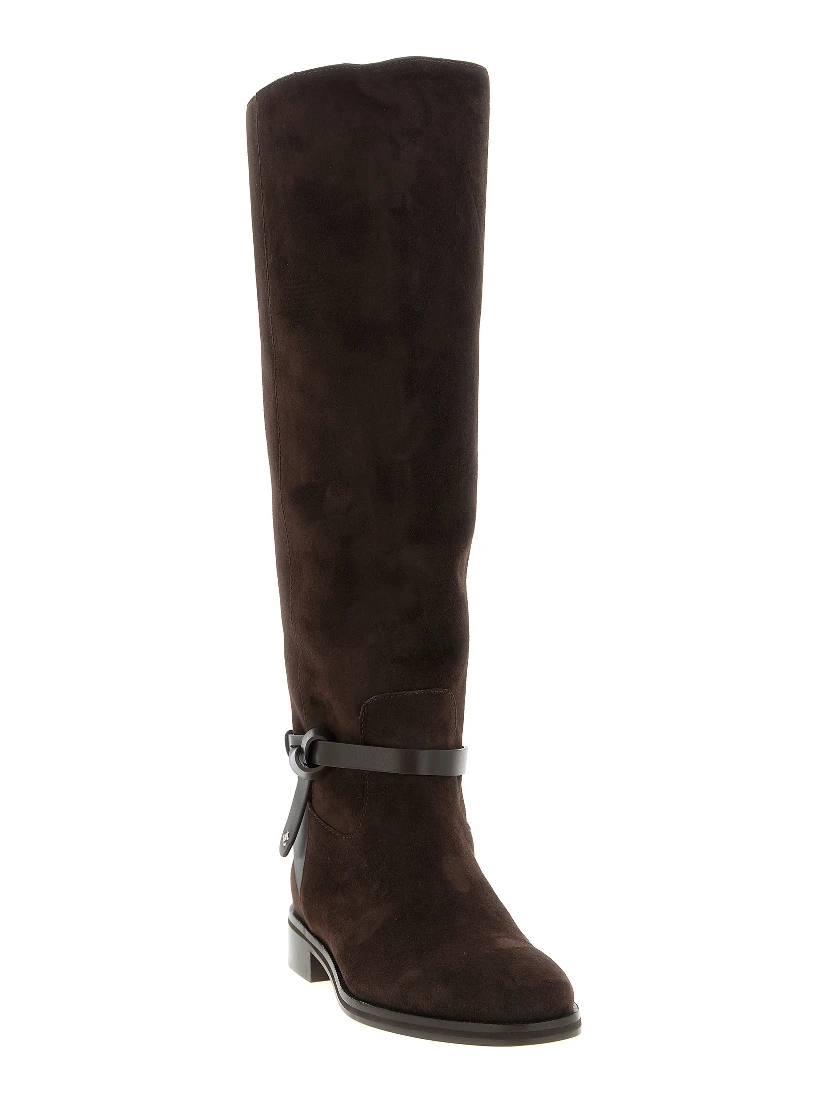 Brown Leather Over The Knee