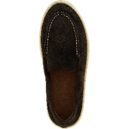 Brown Leather Slip-On Loafers