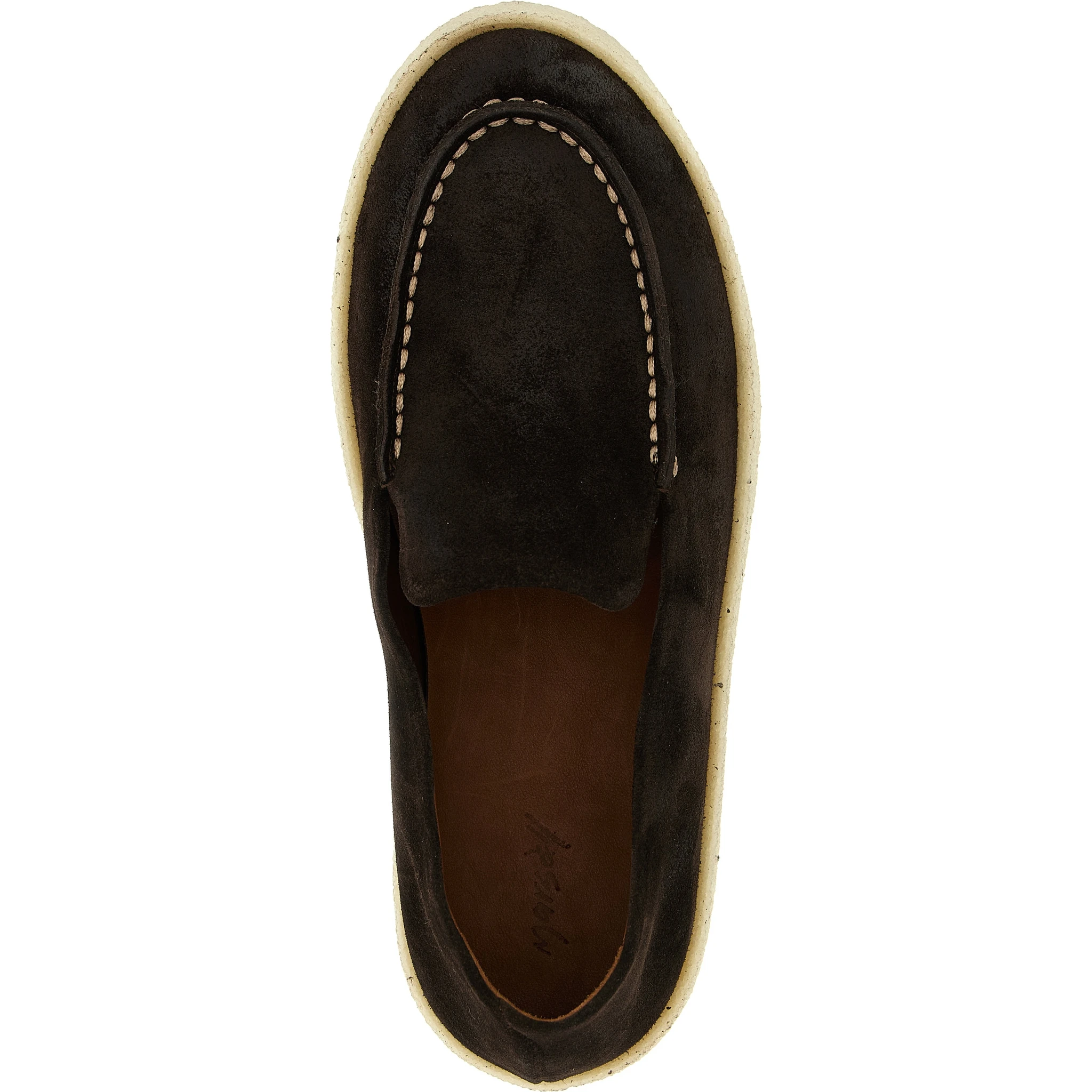 Brown Leather Slip-On Loafers
